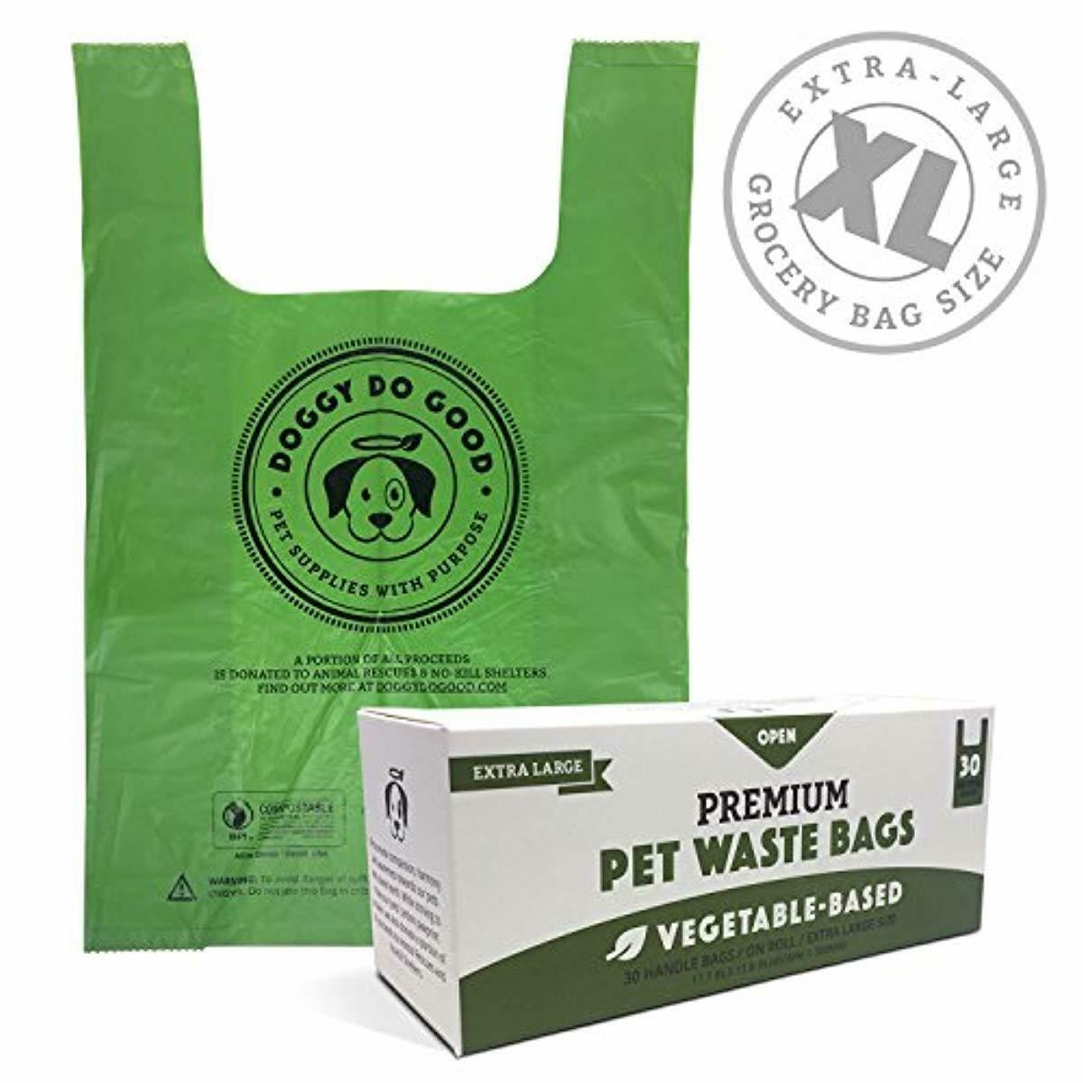 Dog Waste Disposal Bags Biodegradable Poop Bag Cat Litter Unscented XL