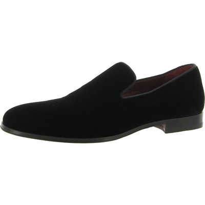 

Мужские черные бархатные туфли-лоферы Magnanni 10,5 Medium (D) BHFO 1629, Black velvet, 12475
