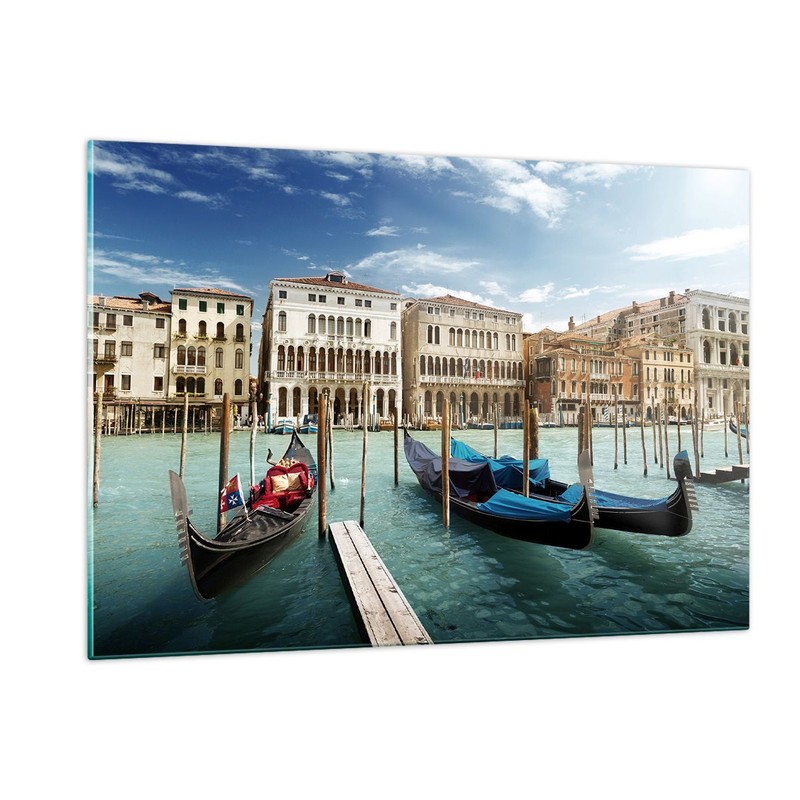 Impression Sur Verre 120x80cm Tableaux Image Architecture Venise Italie Gondole