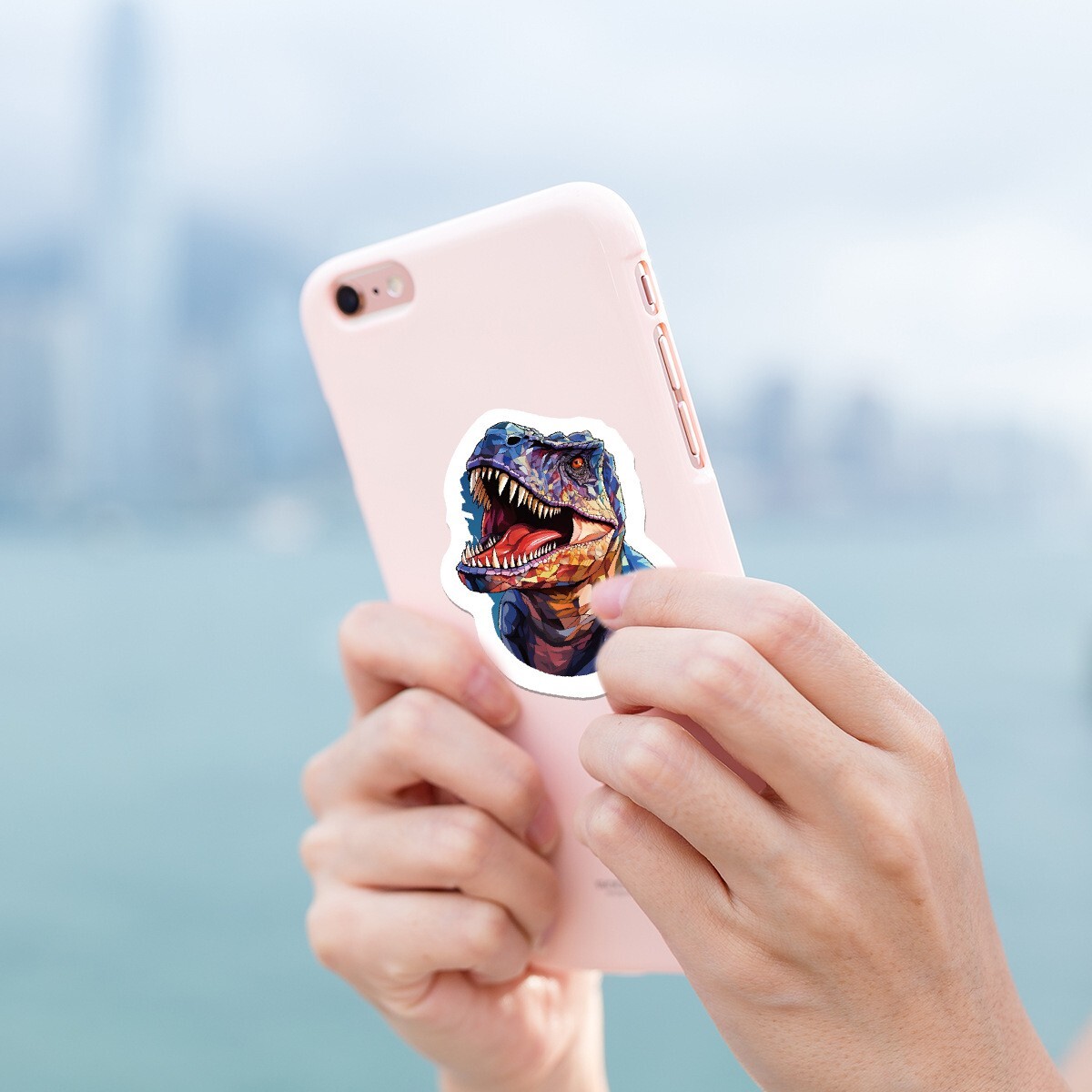 50 Pcs Stickers T-Rex Dinosaur Luggage Skateboard Fridge Car Bottles Kids Vinyl - Picture 7 of 9