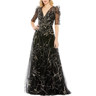 Mac Duggal Womens Embellished Formal Evening Dress Gown BHFO 7565
