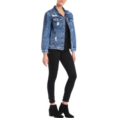 Mavi Jeans Женская короткая джинсовая куртка Karla Destroyed Верхняя одежда BHFO 2659