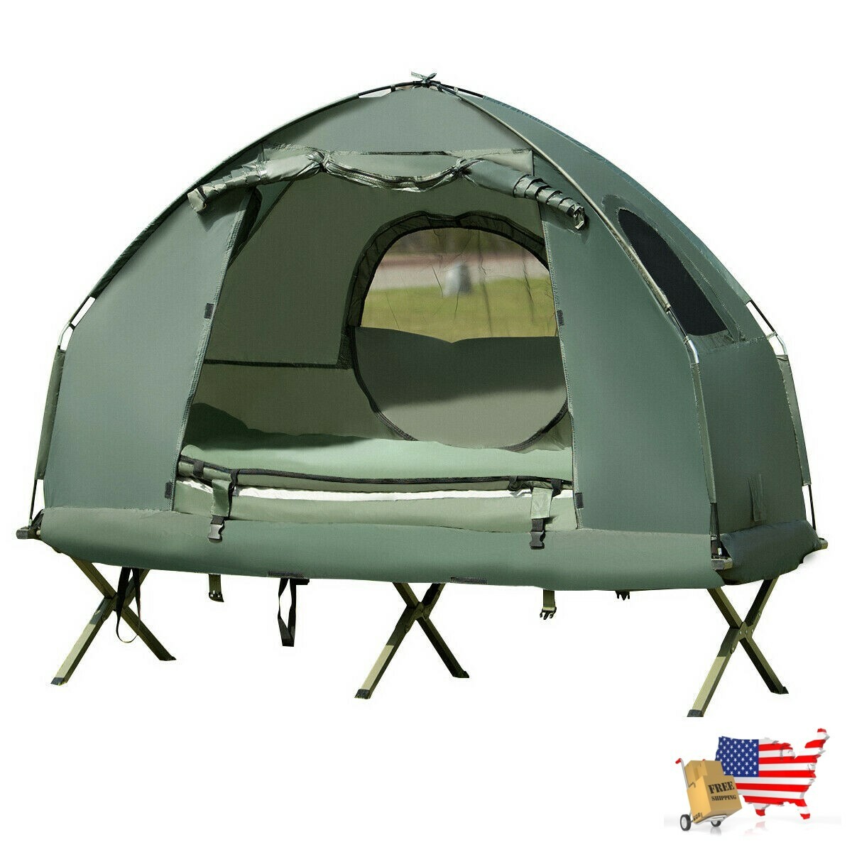 Tents 1 Person Compact Portable Pop Up Tent Air Mattress And Sleeping