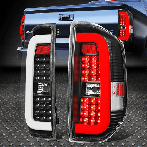 [3D LED C-TUBE BAR] ДЛЯ 14-18 TOYOTA TUNDRA ЧЕРНЫЙ КОРПУС ЗАДНИХ ФОНАРОВ ТОРМОЗНЫХ ЛАМП