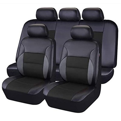 Full Set Car Interior Front Rear Seat Covers Chair Cushion Protector For 5-Seats