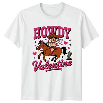 Howdy Valentine T-Shirt Cowboy Cupid Valentines Day Gift For Him And Her