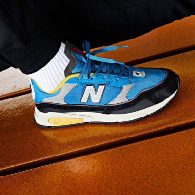 New Balance X-Racer MSXRCHSD Blue/Grey/Yellow Mens Athletic Sneakers Size 9.5