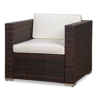 SVITA Rattan Sessel Ergänzung Zubehör Polyrattan Couch California Lugano braun