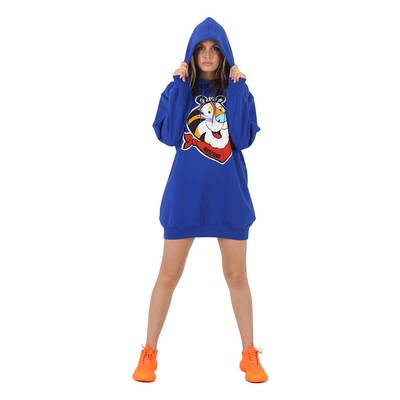MOSCHINO MOSCHINO BLUE CAPSULE YEAR OF THE TIGER HOODIE DRESS