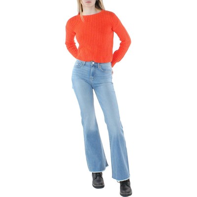 

7 For All Mankind Женские синие джинсы с необработанным краем, широкие расклешенные джинсы  BHFO 6643, Синий