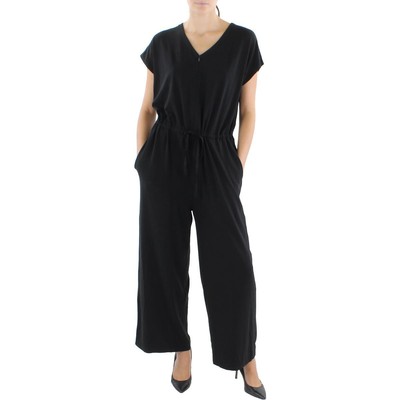 

Женский черный комбинезон до щиколотки из тенселя Eileen Fisher  BHFO 0108