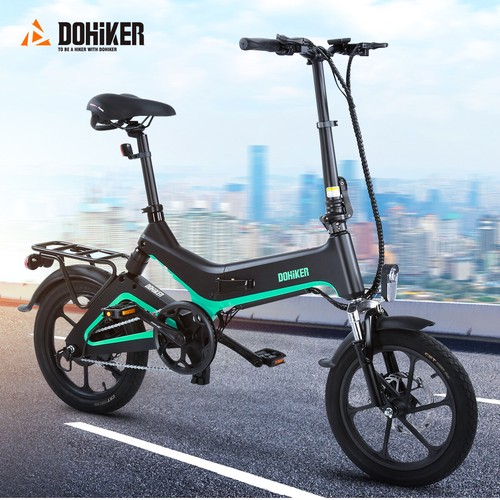 DOHIKER Elektrofahrrad Mountainbike EBike 16Fahrrad mit Motor 25kmh bis120kg