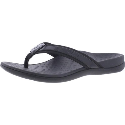 Женские босоножки на плоской подошве с ремешками Vionic Womens Tide черного цвета 8 Medium (B,M) BHFO 1945