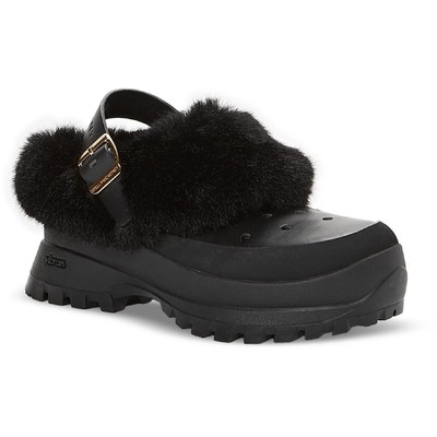 

Женские сабо Stella McCartney Trace из лакированной кожи с выступами на подошве BHFO 2085, Черный, Trace