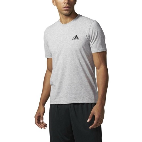 

[BQ1544] Мужская футболка Adidas Essentials Droptail 3 Stripes - серый черный, Многоцветный