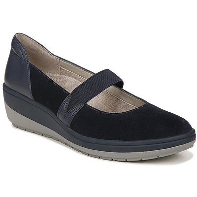 Женские замшевые туфли Mary Janes темно-синего цвета от Vionic шириной 10 см (C, D, W) BHFO 5986