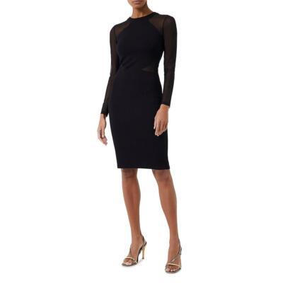 Женское мини-платье French Connection из черного трикотажа Viven длиной до колен 10 BHFO 5975