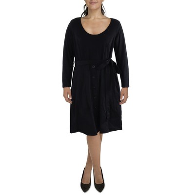 Шикарное женское черное хлопковое платье-клеш для девочек из Аптауна размера плюс 20 XL BHFO 6570