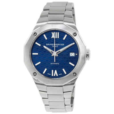 Pre-owned Baume & Mercier Baume Et Mercier Riviera Automatic Blue Dial Unisex Watch M0a10679