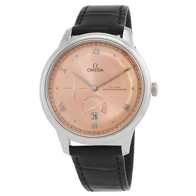 Мужские часы Omega De Ville с автоматическим розовым циферблатом 434.13.41.21.10.001