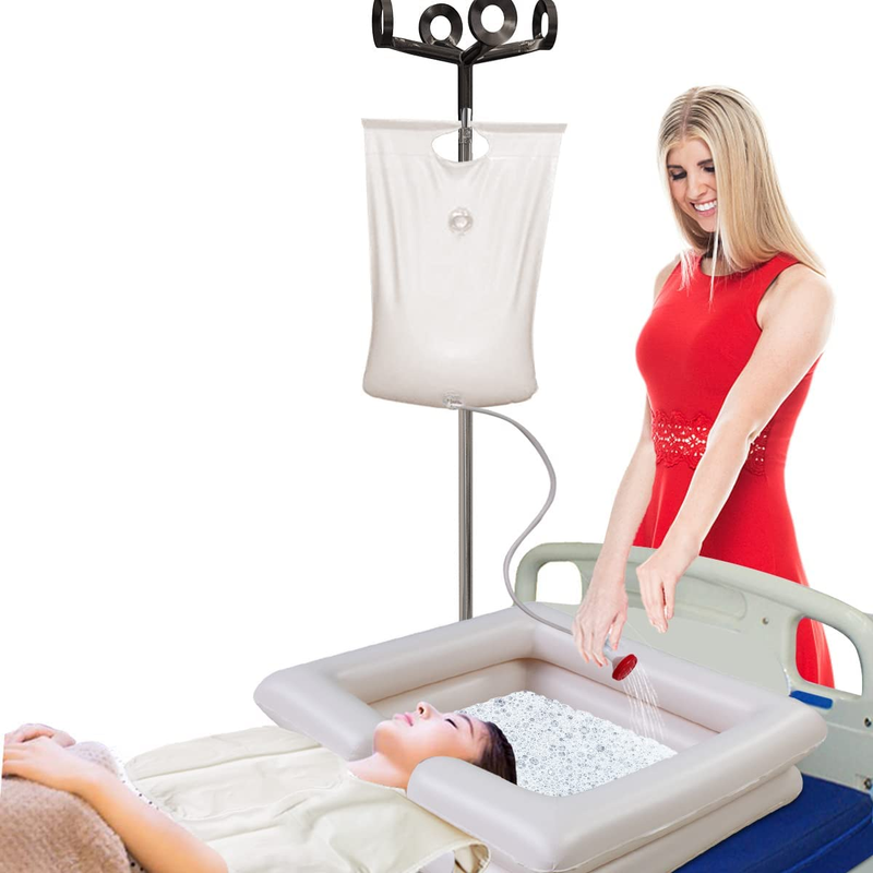 Inflatable Bedside Shampoo Basin Kit,Bedside and in Bed for Pregnant, Handicappe
