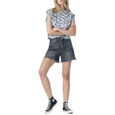 

Женские обрезанные шорты Mavi Millie Denim с высокой посадкой и необработанным краем BHFO 3258, Mid smoke denim, Millie