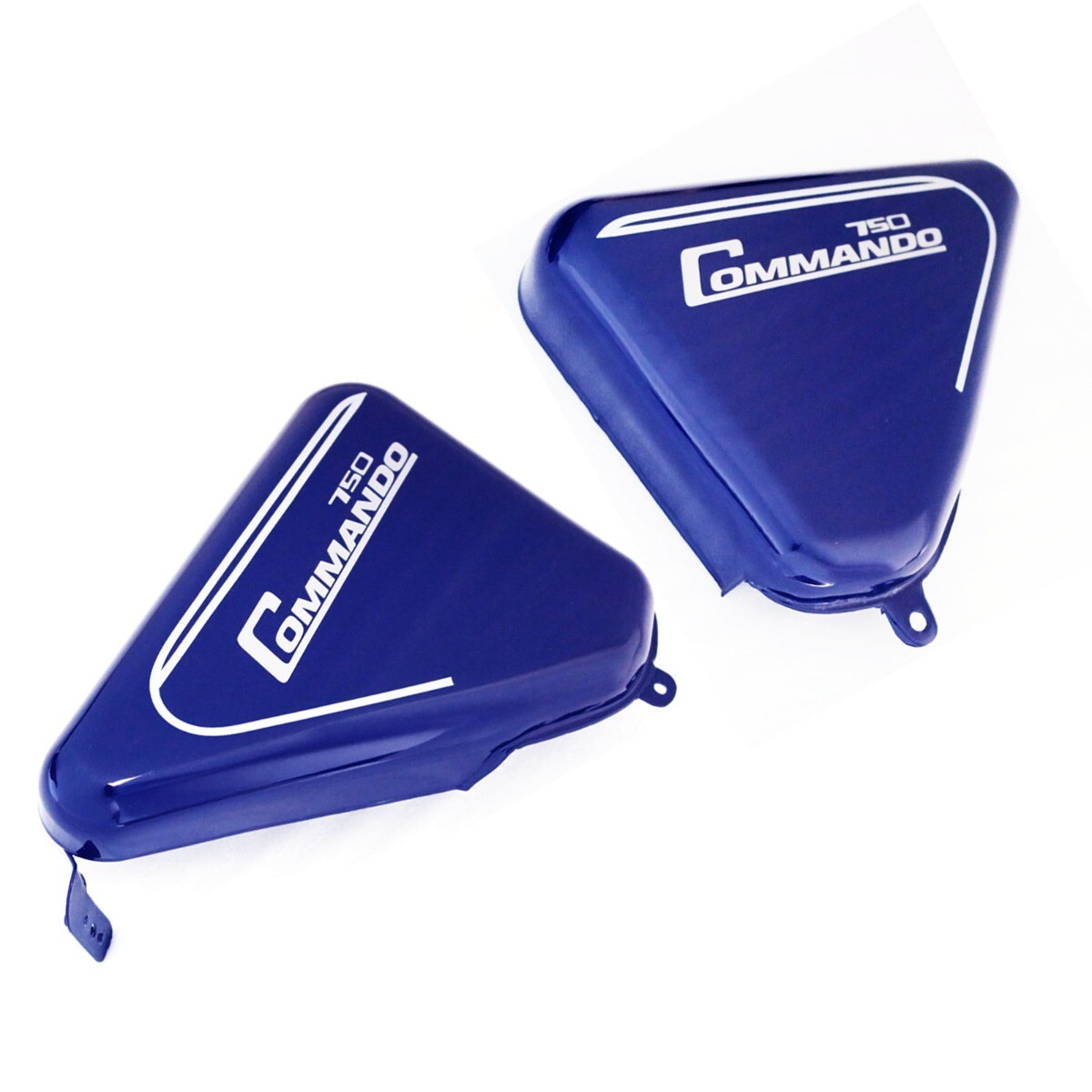 For Norton Commando Roadster 750 Tool Box Oil Tank Side Panel Steel Blue  