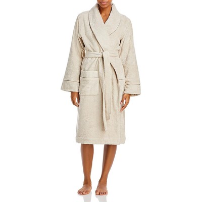 Женский удобный длинный халат из модала бежевого цвета из коллекции Hudson Park Collection M/L BHFO 1316