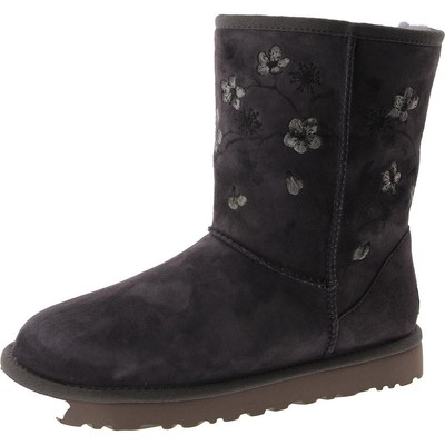 Женские классические короткие серые замшевые зимние сапоги Ugg Shoes 7 Medium (B,M) BHFO 9365