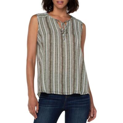 Liverpool Womens Tie Front Tank Shirt Shell Blouse BHFO 0045