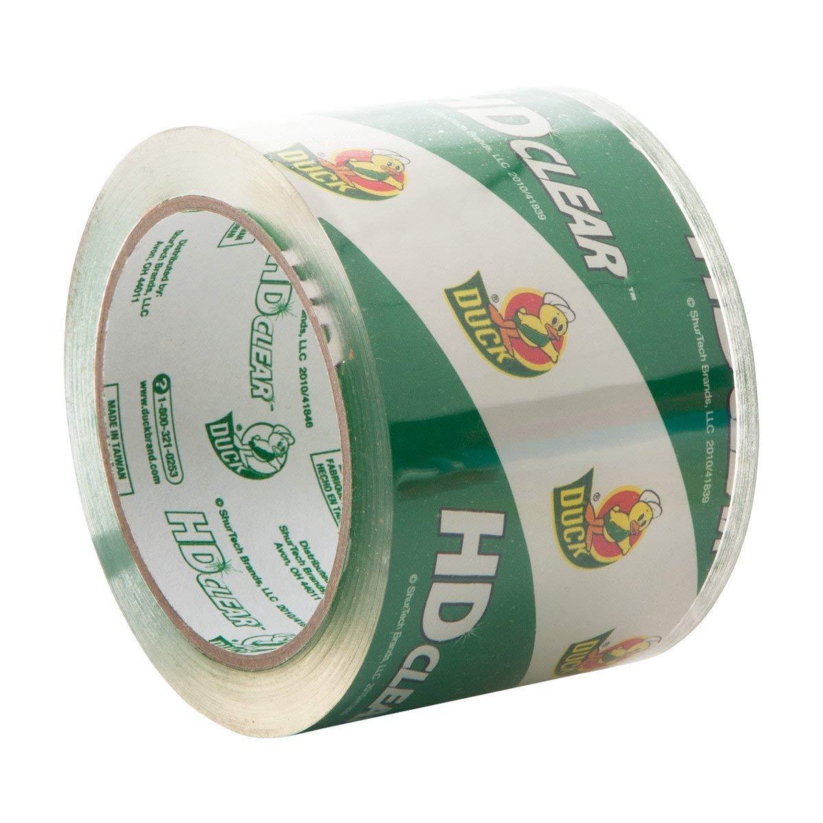 24 Pack - Duck HD Clear Heavy Duty Packaging Tape, 6 Rolls, 3 Inch x 54.6 Yard