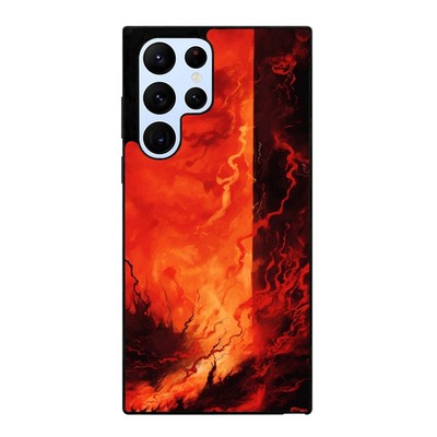 For Apple iPhone Motorola Samsung Galaxy Hybrid Cases eruption volcano Lava Fire