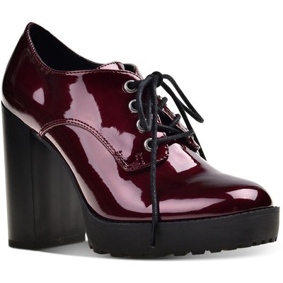 

Лакированные туфли на шнуровке Wild Pair Womens Darlaa Туфли-оксфорды на шнуровке BHFO 1964, Darlaa