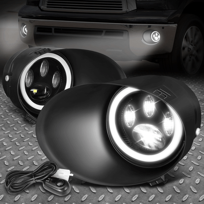 ДЛЯ 04-17 SEQUOIA SOLARA TACOMA ПОЛНОСТЬЮ СВЕТОДИОДНЫЙ ПРОЕКТОР ПРОТИВОТУМАННЫХ ФАР + РАМКИ + ПРОЗРАЧНЫЙ ПЕРЕКЛЮЧАТЕЛЬ