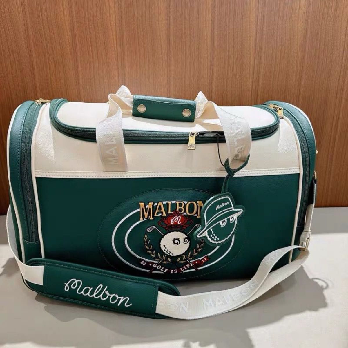 New MALBON GOLF Boston bag sports bag Green | eBay