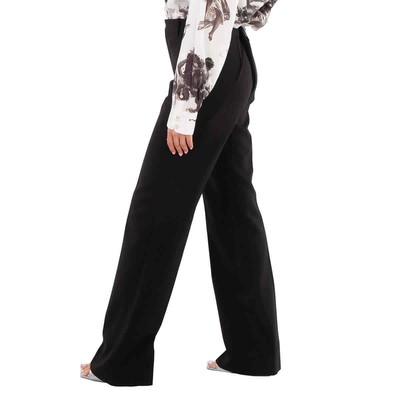 Pre-owned Balenciaga Ladies Black Wool Gabardine Tailored Pants