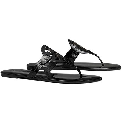 

Женские черные шлепанцы Tory Burch Miller 9 Medium (B,M) BHFO 4530, Perfect black patent