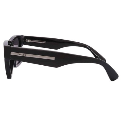 Pre-owned Prada Polarized Black Square Men's Sunglasses Pr 25zs 1ab08g 56 Pr 25zs 1ab08g