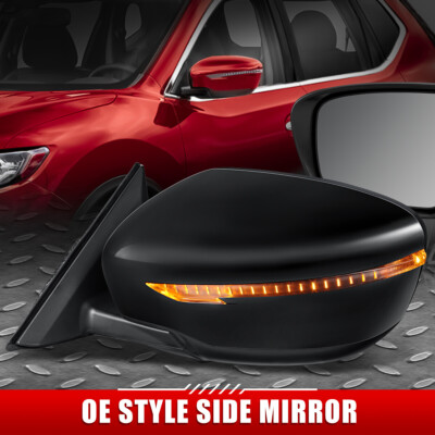 ДЛЯ 14-19 NISSAN ROGUE OE STYLE С ЭЛЕКТРОПРИВОДОМ + УКАЗАТЕЛЬ ПОВОРОТА, ЗЕРКАЛО ЛЕВОЙ БОКОВОЙ ДВЕРИ ВОДИТЕЛЯ