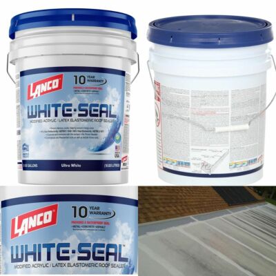Elastomeric Roof Sealer 5 Gallon White Coating Waterproof Rubberized Cool RV