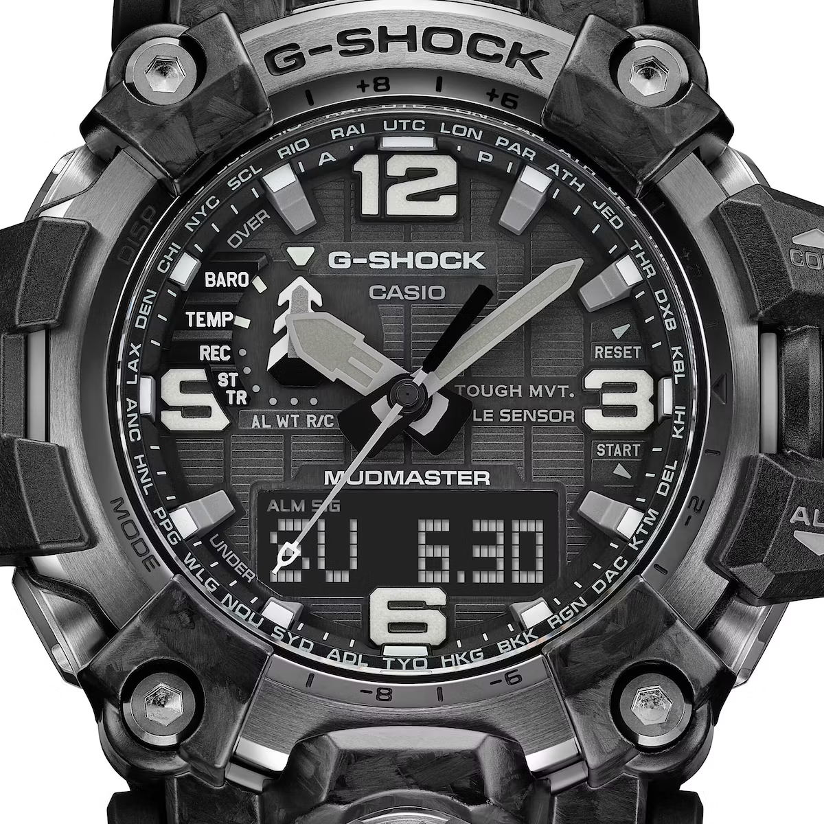 Pre-owned Casio G-shock Gwg-2000-1a1jf Black Gray Carbon Mudmaster Men's Watch Unopened N