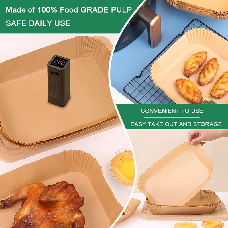 225PCS Air Fryer Liners for Ninja Foodi Dual Air Fryer DZ201/DZ401, Air Fryer Pa