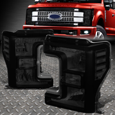 ДЛЯ 17-19 FORD F250 F350 SUPER DUTY ДЫМЧАТЫЙ КОРПУС ПРОЗРАЧНЫЕ УГЛОВЫЕ ЛАМПЫ ФАР