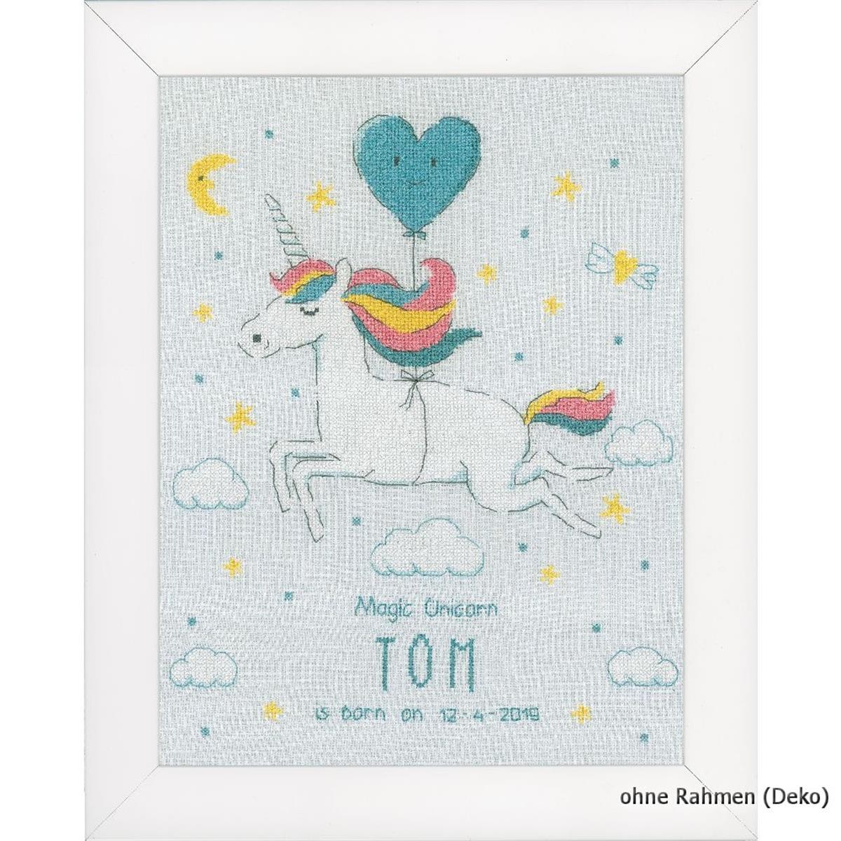 Vervaco Counted cross stitch kit Magic unicorn, DIY