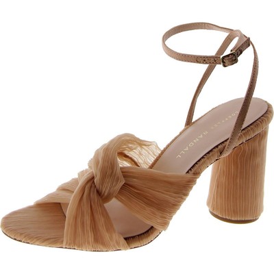 Женские кожаные туфли на каблуке Reed Tan от Loeffler Randall 8 среднего размера (B,M) BHFO 3326