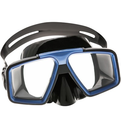 Taucherbrille Tauchermaske für Erwachsene blau Schwimmbrille Schnorchelbrille