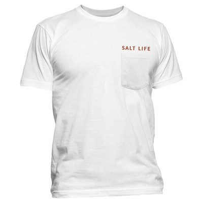 Мужская футболка Salt Life с парусным флагом, белая хлопковая футболка с круглым вырезом, XL BHFO 6812