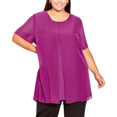 Женский пуловер Avenue Studio фиолетового цвета G Top Plus 16 BHFO 8408