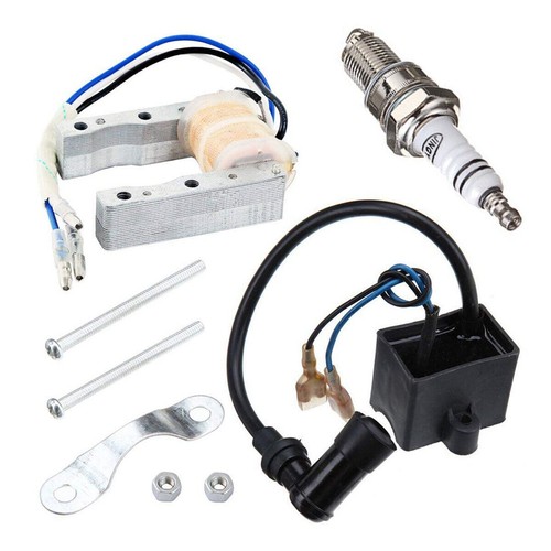 CDI Ignition Coil Magneto Spark Plug For 49cc 66cc 80cc Engine Motorized Bicycle