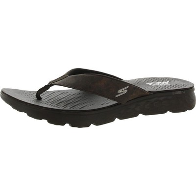 

Skechers Mens Brown Flat Thong Slip-On Flip-Flops Shoes 12 Medium (D) BHFO 8517, Коричневый, BHFO